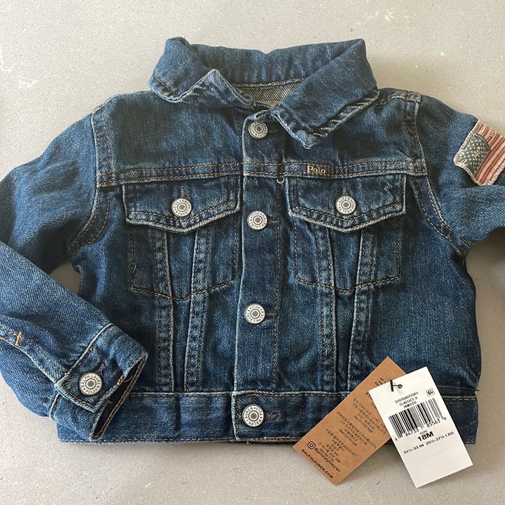 BNWT Polo Ralph Lauren baby Jean jacket. Size 18M.